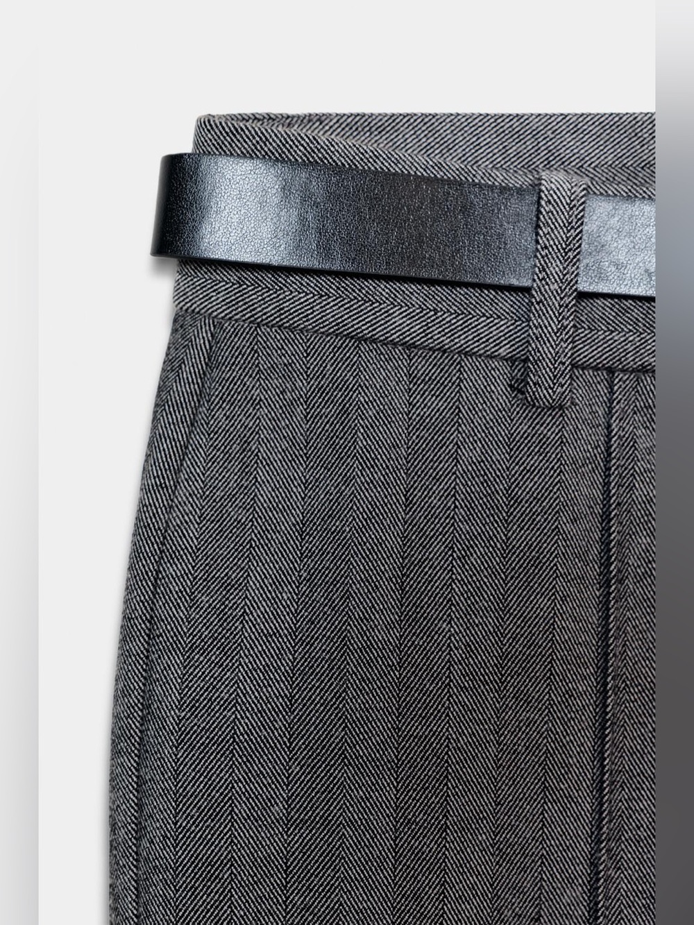 Zara Gray Pinstripe Vest and Flare Pants Set with Gold Buttons - Picture 11 of 14
